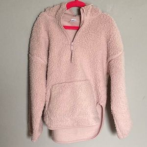 Old Navy Girls Pink Sherpa Sweatshirt Hoodie